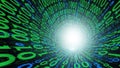 Vibrant binary vortex illuminating digital universe Royalty Free Stock Photo