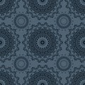 Vibrant biomorphic circular seamless pattern