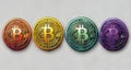 Vibrant Bitcoin Coins - A Symbol of Cryptocurrency