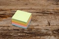 Vibrant block of colorful post it notes Royalty Free Stock Photo