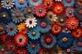 Vibrant Blooms: A Clay Studio City Display of Colorful Paper Dai