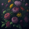 Vibrant Blossoms: A Realistic Bouquet of Colorful Flowers