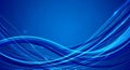 Dynamic abstract blue flowing wave lines background Royalty Free Stock Photo
