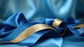 vibrant blue award ribbon