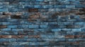 Vibrant Blue And Brown Brick Wall Stock Photo With Layered Mesh Style Royalty Free Stock Photo