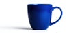 The vibrant blue ceramic mug in minimalist design on a clean background.AI generated image Royalty Free Stock Photo