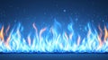 Vibrant Blue Flames Background With Copy Space, Mesmerizing Fire And Sparks Overlay Wallpaper Royalty Free Stock Photo