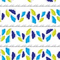 Vibrant blue green aloha horizontal stripes vector seamless pattern background Royalty Free Stock Photo