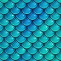 Vibrant Blue and Green Fish Scale Pattern Texture Background Royalty Free Stock Photo