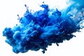 Vibrant Blue Ink Blot Stain Splash Abstract Artistic Design for Graphic Design Web and Print Projects
