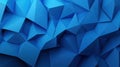 Vibrant blue lowpoly design, a modern flat illustration with cartoon textures, perfect for banners and graphics Royalty Free Stock Photo