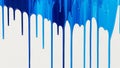 Vibrant Blue Paint Dripping Down a White Background in Vertical Streaks and Drops 20251229 Royalty Free Stock Photo