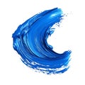 Vibrant blue paint swirl isolated on white background Royalty Free Stock Photo