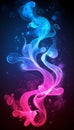 Vibrant Blue and Pink Abstract Data Flow Illustration in a Modern Digital Design Style. Royalty Free Stock Photo