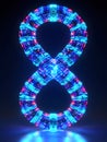 A vibrant blue and pink infinity symbol Royalty Free Stock Photo