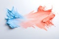 Vibrant Blue and Red Paint Splash on White Background Creating Dynamic Artistic Effect Royalty Free Stock Photo