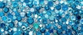 Vibrant blue and silver crystal gems pattern for jewelry design and decorative crafts Royalty Free Stock Photo