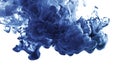 Vibrant blue smoke explosion abstract dynamic swirling fluid art motion background Royalty Free Stock Photo