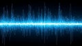 Vibrant Blue Sound Wave Display Digital Audio Equalizer Frequency Visual Dynamic Energy Background Royalty Free Stock Photo