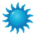 Vibrant Blue Sun Graphic Design Element Royalty Free Stock Photo