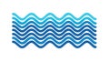 Vibrant Blue Wavy Lines Abstract Ocean Pattern Vector, vector design Generative AI Royalty Free Stock Photo
