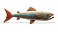 Exquisite Wooden Fish Sculpture: Native American Inspired Artwork