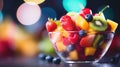 vibrant bokeh food background