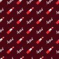 Vibrant Bold Red Lipstick Vector Seamless Pattern Royalty Free Stock Photo