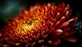 Vibrant bouquet of chrysanthemums and dahlias in formal garden generated by AI