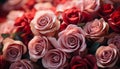 A vibrant bouquet of fresh flowers, a gift of love generated by AI