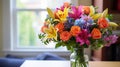 A vibrant bouquet of fresh flowers, a perfect birthday gift