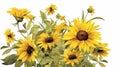 A vibrant bouquet of sunflowers. Generative ai