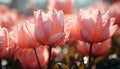 A vibrant bouquet of tulips, a gift of love generated by AI