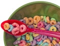 Vibrant Bowl with Breakfast Cereal Royalty Free Stock Photo