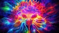 Vibrant Brain in Ultra High Resolution Explore the Colorful Spectrum of the Human Mind AI generative Royalty Free Stock Photo