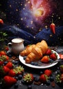 Vibrant breakfast backdrops a burst of colors in the morning