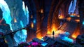 vibrant breathtaking panoramic view of an underworld ai generated Royalty Free Stock Photo