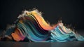 Vibrant brushstrokes, colorful paint wave wallpaper