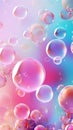 Vibrant bubble design: pink soap bubbles underwater abstract backdrop full of lively energy.