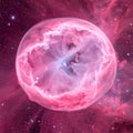 Vibrant Bubble Nebula in Deep Space Royalty Free Stock Photo