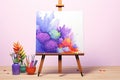 Vibrant Burst: Abstract Art Therapy with Organic Shapes