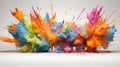 Vibrant Burst: Abstract Explosions of Color Royalty Free Stock Photo
