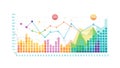 Vibrant Business Data Analytics Chart, vector design Generative AI Royalty Free Stock Photo