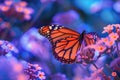 Vibrant Butterfly flowers. Generate AI Royalty Free Stock Photo