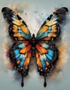 Vibrant Butterfly Wings Splash