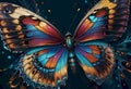 Vibrant Butterfly Wings Splash