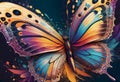 Vibrant Butterfly Wings Splash