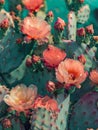 Vibrant Cactus Blooms