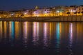 Calle Betis in Seville with reflections in the water