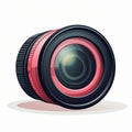 Vibrant Camera Lens Illustration On White Background Royalty Free Stock Photo